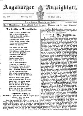 Augsburger Anzeigeblatt Montag 12. Mai 1856