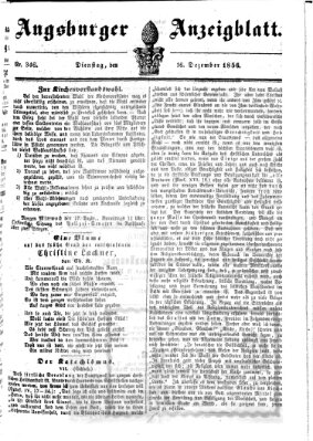 Augsburger Anzeigeblatt Dienstag 16. Dezember 1856