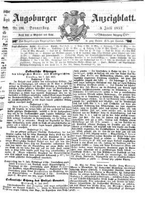 Augsburger Anzeigeblatt Donnerstag 9. Juli 1857