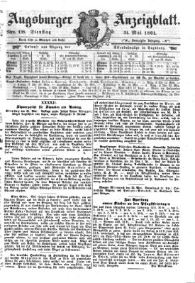 Augsburger Anzeigeblatt Dienstag 21. Mai 1861