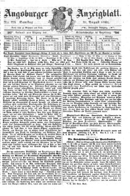 Augsburger Anzeigeblatt Samstag 31. August 1861