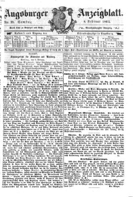 Augsburger Anzeigeblatt Samstag 8. Februar 1862