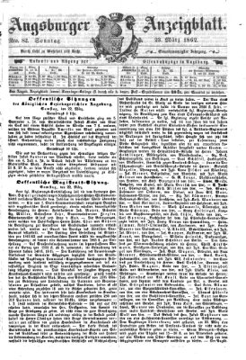 Augsburger Anzeigeblatt Sonntag 23. März 1862