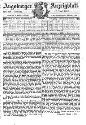 Augsburger Anzeigeblatt Dienstag 17. Juni 1862
