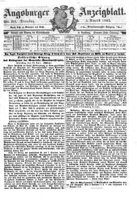 Augsburger Anzeigeblatt Dienstag 5. August 1862