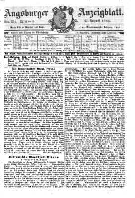 Augsburger Anzeigeblatt Mittwoch 27. August 1862