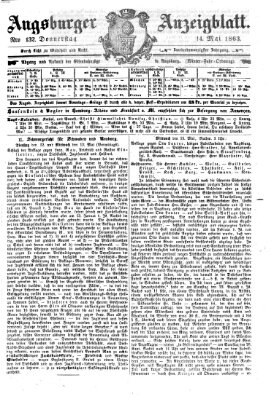 Augsburger Anzeigeblatt Donnerstag 14. Mai 1863