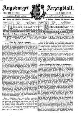 Augsburger Anzeigeblatt Freitag 14. August 1863