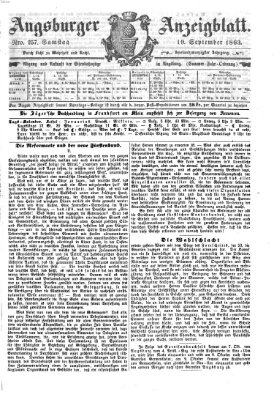 Augsburger Anzeigeblatt Samstag 19. September 1863