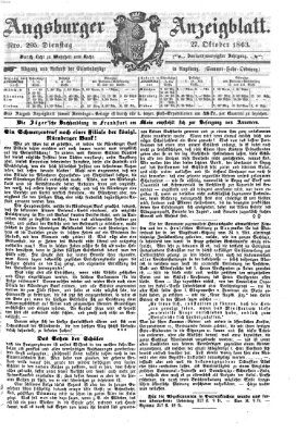 Augsburger Anzeigeblatt Dienstag 27. Oktober 1863