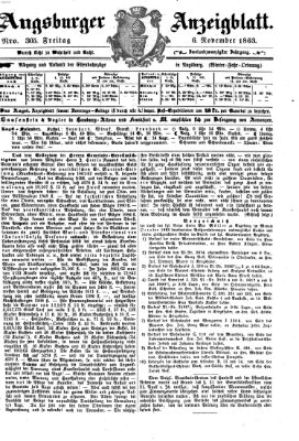 Augsburger Anzeigeblatt Freitag 6. November 1863