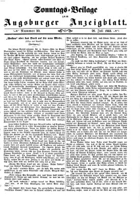 Augsburger Anzeigeblatt Sonntag 26. Juli 1863