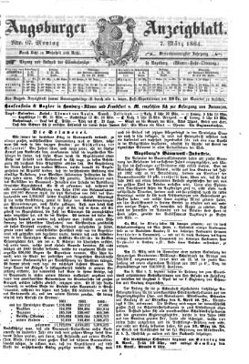 Augsburger Anzeigeblatt Montag 7. März 1864