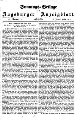 Augsburger Anzeigeblatt Sonntag 3. Januar 1864