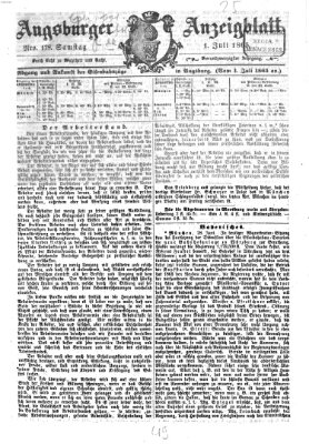 Augsburger Anzeigeblatt Samstag 1. Juli 1865