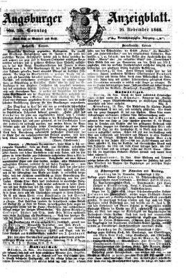 Augsburger Anzeigeblatt Sonntag 26. November 1865