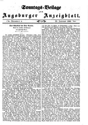 Augsburger Anzeigeblatt Sonntag 28. Januar 1866