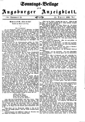 Augsburger Anzeigeblatt Sonntag 15. April 1866