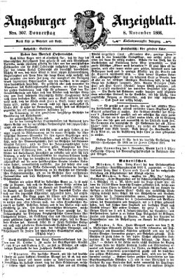 Augsburger Anzeigeblatt Donnerstag 8. November 1866