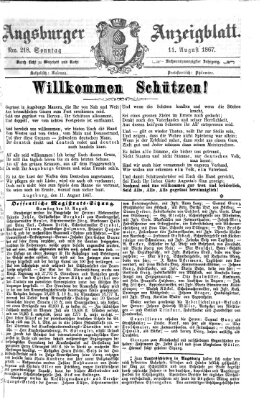 Augsburger Anzeigeblatt Sonntag 11. August 1867