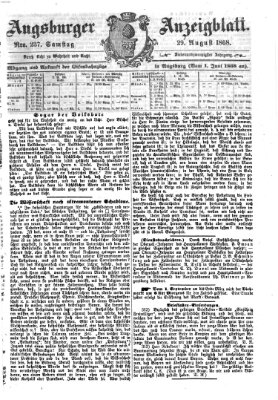 Augsburger Anzeigeblatt Samstag 29. August 1868