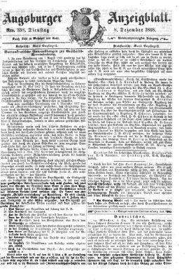 Augsburger Anzeigeblatt Dienstag 8. Dezember 1868