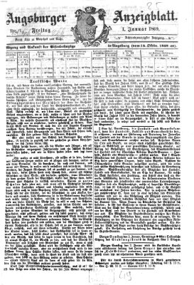 Augsburger Anzeigeblatt Freitag 1. Januar 1869