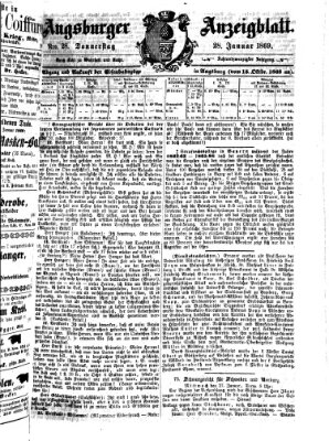 Augsburger Anzeigeblatt Donnerstag 28. Januar 1869