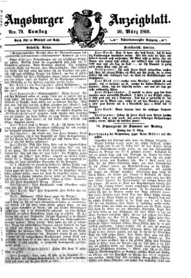 Augsburger Anzeigeblatt Samstag 20. März 1869