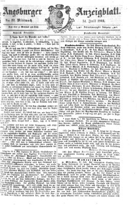 Augsburger Anzeigeblatt Mittwoch 14. Juli 1869