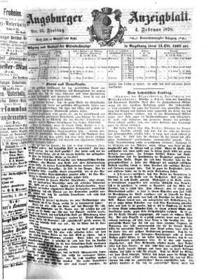 Augsburger Anzeigeblatt Freitag 4. Februar 1870