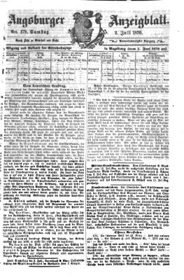 Augsburger Anzeigeblatt Samstag 2. Juli 1870