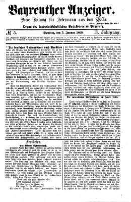 Bayreuther Anzeiger Dienstag 5. Januar 1869