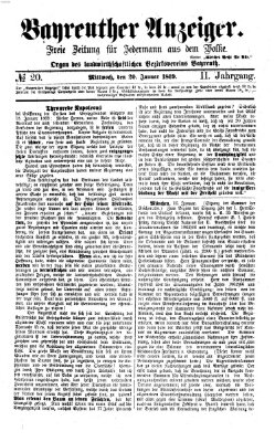 Bayreuther Anzeiger Mittwoch 20. Januar 1869
