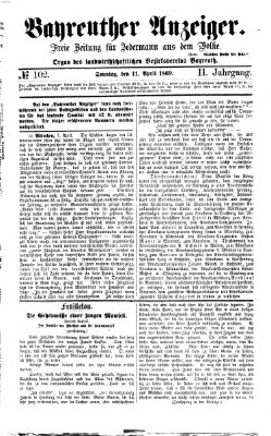 Bayreuther Anzeiger Sonntag 11. April 1869