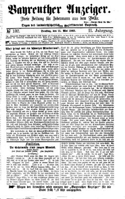 Bayreuther Anzeiger Dienstag 11. Mai 1869
