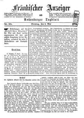 Fränkischer Anzeiger Dienstag 3. Mai 1870