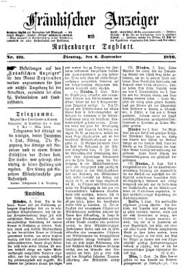 Fränkischer Anzeiger Dienstag 6. September 1870