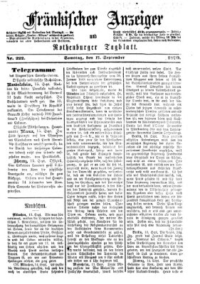 Fränkischer Anzeiger Samstag 17. September 1870