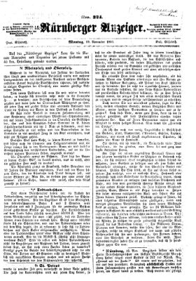 Nürnberger Anzeiger Montag 19. November 1860