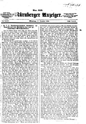 Nürnberger Anzeiger Montag 17. Dezember 1860