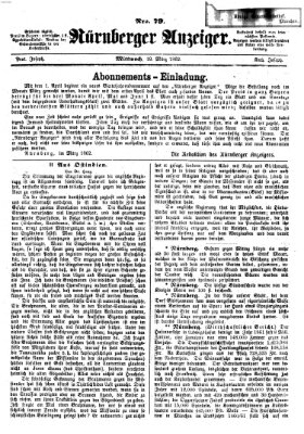 Nürnberger Anzeiger Mittwoch 19. März 1862