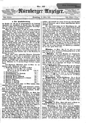 Nürnberger Anzeiger Samstag 22. März 1862