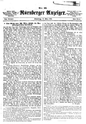Nürnberger Anzeiger Sonntag 23. März 1862