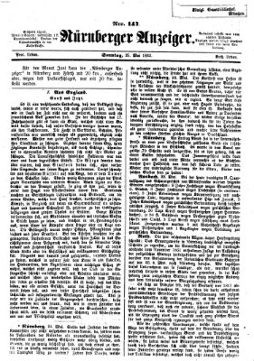 Nürnberger Anzeiger Sonntag 25. Mai 1862