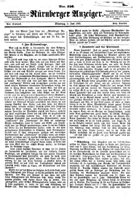 Nürnberger Anzeiger Dienstag 3. Juni 1862