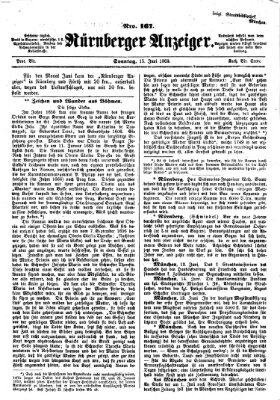 Nürnberger Anzeiger Sonntag 15. Juni 1862