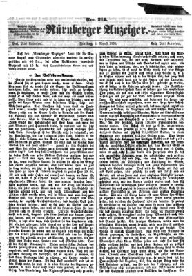 Nürnberger Anzeiger Freitag 1. August 1862