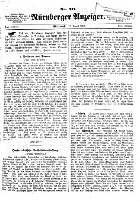 Nürnberger Anzeiger Mittwoch 27. August 1862