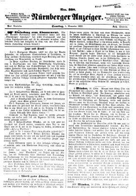 Nürnberger Anzeiger Samstag 1. November 1862